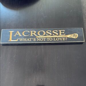 Lacrosse Wall Sign in Black and Gold